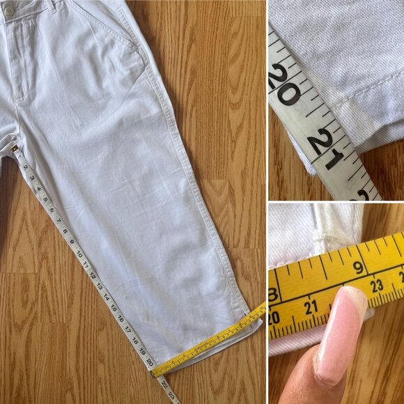 Woman Within Size 14W White Cropped Jeans Cotton Natural Fit Style - Picture 4 of 9